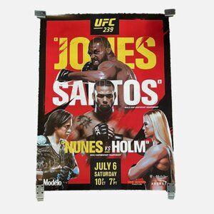 UFC 239 Zuffa 2019 Poster Jones vs Santos Nunes vs Holm 18" x 24" Promo MMA BJJ